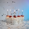 Свеча Цифра, 4 Грани, Серебро, Металлик, 4,2*6 + 4,5 см, с держат. - в магазине «ШарикClub»