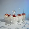 Свеча Цифра, 2 Грани, Серебро, Металлик, 4,2*6 + 4,5 см, с держат. - в магазине «ШарикClub»