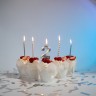 Свеча Цифра, 2 Грани, Серебро, Металлик, 4,2*6 + 4,5 см, с держат. - в магазине «ШарикClub»