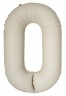 Шар (40''/102 см) Цифра, 0 Slim, Кремовый Латте, Матовый - в магазине «ШарикClub»