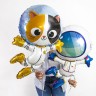 Шар (38''/97 см) Фигура, Котенок Космонавт - в магазине «ШарикClub»