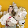Шар (23''/58 см) Фигура, Боди для малыша, Ванильное золото - в магазине «ШарикClub»