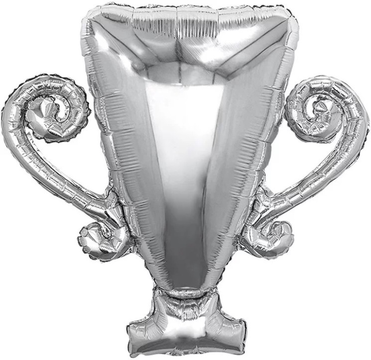 Шар (36''/91 см) Фигура, Кубок Чемпиона, Серебро - в магазине «ШарикClub»